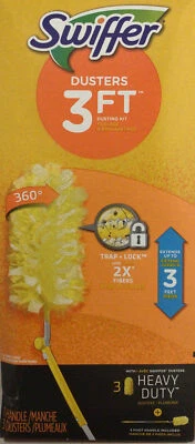 Mango de plástico Swiffer 360 Dusters se extiende a 3 pies 1 mango y 3 plumeros/Kit Foto 1 de 2