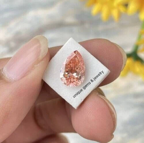 5.00 Ct Fancy pink color  pear Cut VVS1 Diamond Premium Quality Loose Gemstone - Image 1 of 4