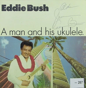 Álbum de autógrafos originales de Eddie Bush, un hombre y su ukelele, Waikiki Hilton años 60 - Imagen 1 de 8