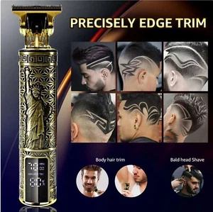 LCD Hair Clippers Beard Trimmer Men Hair Cutting Cordless Barber Shaving Machine - Picture 1 of 15