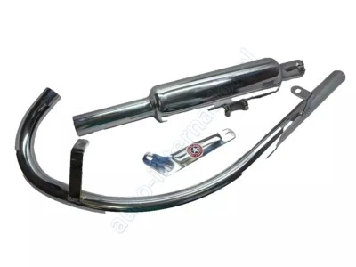 Fit For Royal Enfield Bullet Classic 500cc Exhaust Silencer Pipe Chrome - Image 1 of 4
