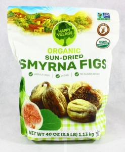 Happy Village Organic Sun Dried Smyrna Figs 40 Oz New Free Shipping 06/2026 - Picture 1 of 2