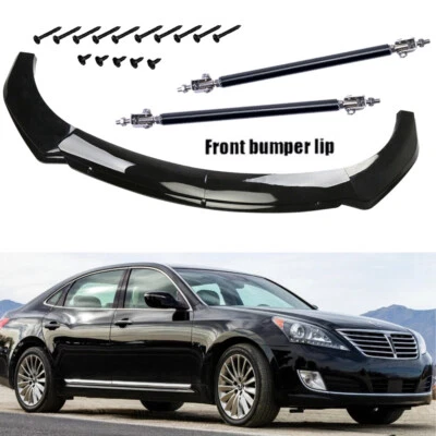 For 2014 Hyundai Equus Car Front Bumper Lip Spoiler With /Strut /Rods - Изображение 1 из 4