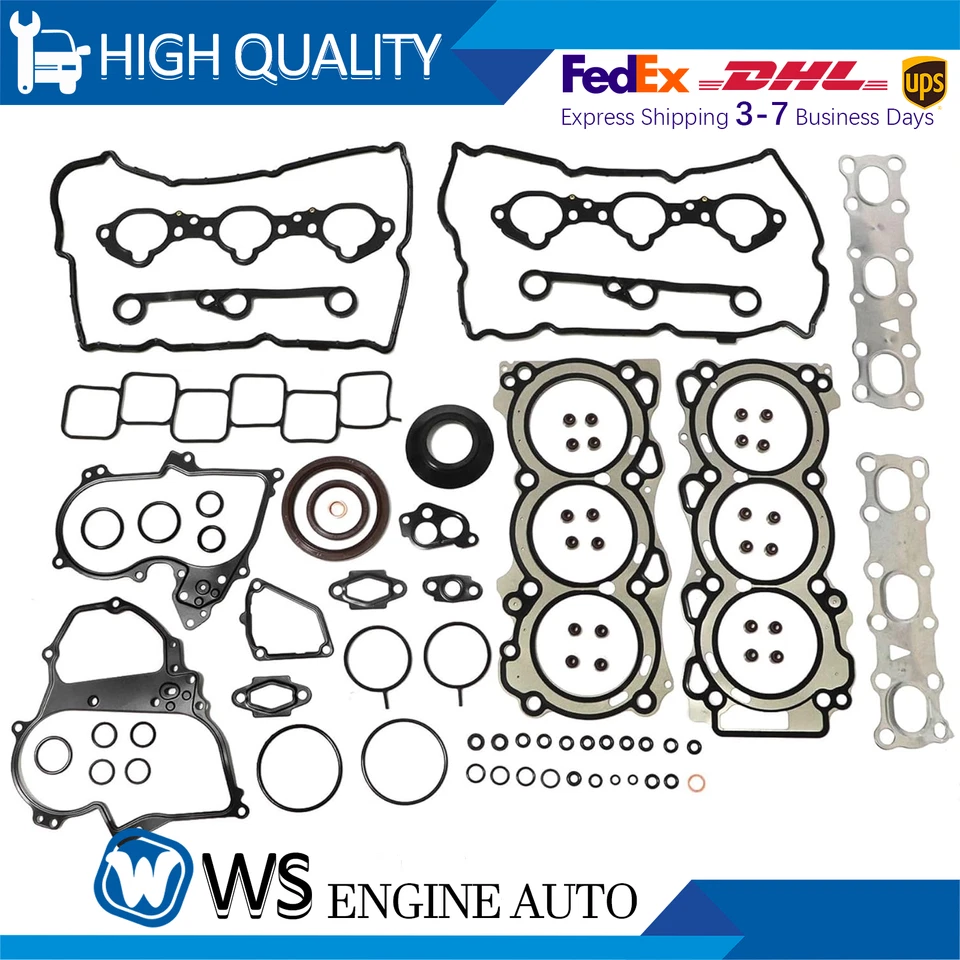 Juego de juntas de culata para Nissan 370Z Infiniti FX37 G37 M37 Q40 Q70 VQ37VHR 3,7 L 13-20 Foto 1 de 4