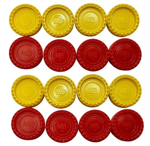 Connect 4 MB Games 16 Mixed Counters 8x Yellow 8x Red ~ Genuine Spares - Picture 1 of 1