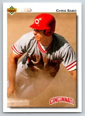 1992 Upper Deck #123 Chris Sabo Factory Set Gold Hologram - Image 1 of 2