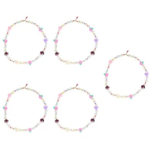 5 PCS Imitation Pearl Mobile Phone Charm Hanging Lanyards Cellphone Ropes - Afbeelding 1 van 12