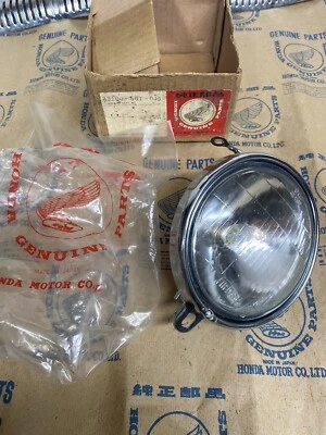 Faro Honda NOS y anillo cromado CA100 CA102 CA105 CA110 CA 33100-001-040 Foto 1 de 4