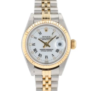 Rolex Datejust  79173 26mm White Roman & Diamond Dial Fluted Bezel Jubilee Band - Picture 1 of 8