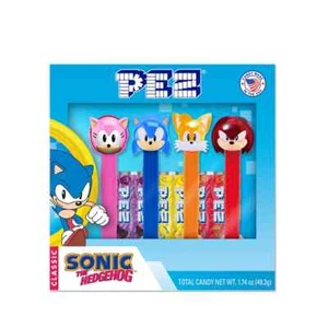 Sonic the Hedgehog Amy Tails Nudillos PEZ Cristal Set de Regalo Dispensador Recambios NUEVO - Imagen 1 de 5