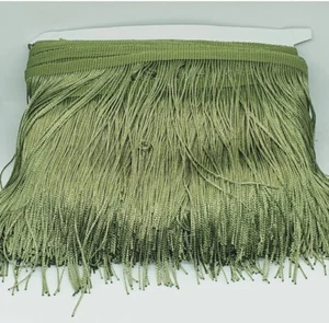 1m 10cm silk Tassel Fringe Fringing Trim lace trimming embellishment Olive green - Picture 1 of 1