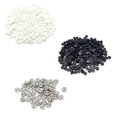 50 Mini-Knöpfe 4mm verschiedene Farben 2-Loch Kunststoff Kleine Knöpfchen bunt⭐⭐ - Bild 1 von 3