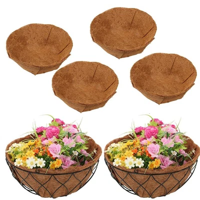 Revestimiento de coco grueso de repuesto redondo de 24 pulgadas fibra de coco para cesta colgante de pared Foto 1 de 4