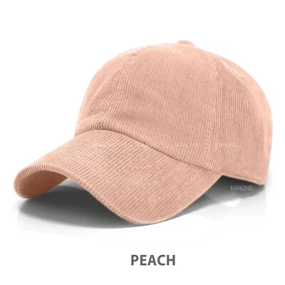 Sombrero de Pana Papá Béisbol Clásico Ajustable Suave Liso Gorra Unisex Algodón CordCO Foto 1 de 4