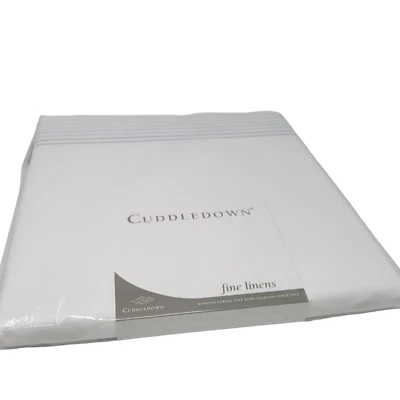 Sábana Ombre Bordada Cuddledown Z50497 Blanca Púrpura Plana Tamaño Completo Algodón NUEVA Foto 1 de 4