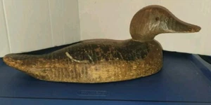 VTG Antique Duck Decoy Hunting Float 15" Long Well Used Pond Lake Decoration - Picture 1 of 12