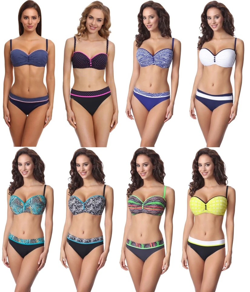 Antie Damen BikiniSet Stretch Polyamid EU Balconette Bikini Steife Bügelkörbchen - Bild 1 von 1