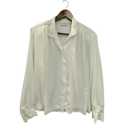 Camisa profesional abotonada de colección JH Collectibles para mujer talla 14 blanca manga larga Foto 1 de 4
