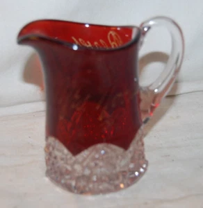Antique Ruby Flashed Creamer Souvenir Revere Beach 1911 - Picture 1 of 5