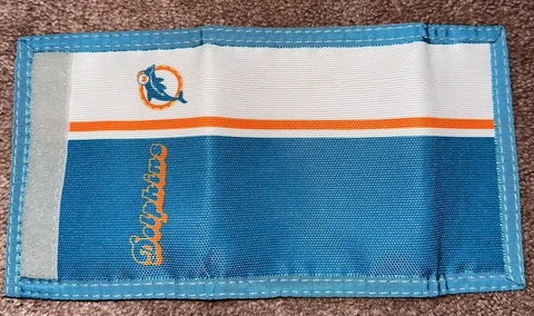 Vintage Miami Dolphins Wallet Made In USA Rainbow Of California 1990s Rare Cover