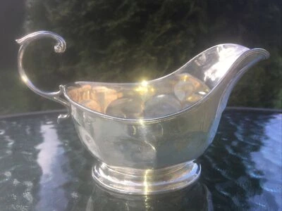  Barco de salsa de plata esterlina Mappin & Webb Sheffield Hallmark de colección raro Foto 1 de 4