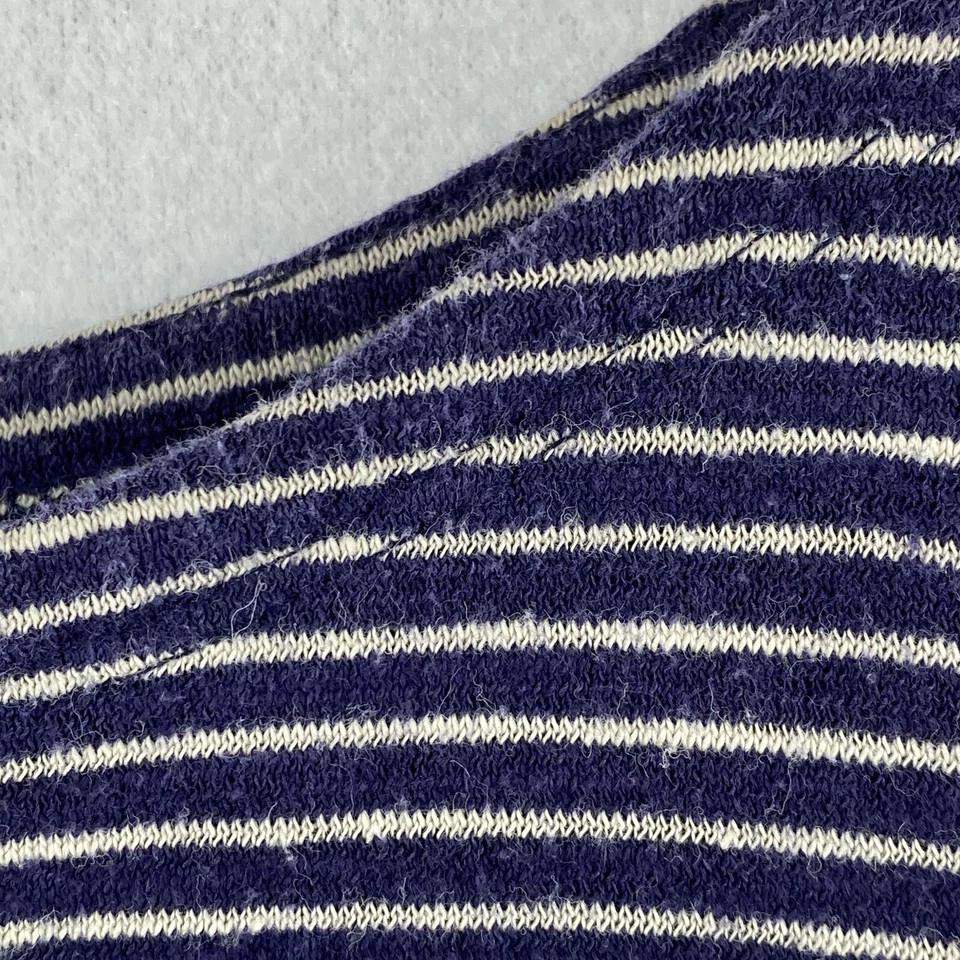 Vestido EILEEN FISHER M Cáñamo Algodón Orgánico Jersey Rayas Camiseta Túnica Azul Foto 1 de 4