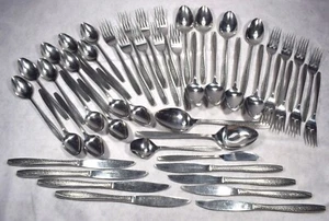Vintage Epic Gemini Stainless Steel Flatware 50-piece Set, Mid-Century Modern - Picture 1 of 12