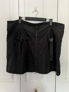 SHEIN Women's Plus 3XL Black Push Buckle Zipper Fly Cargo Skirt - No Belt - Picture 1 of 12