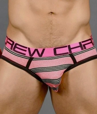 Andrew Christian Calzoncillo Ultra Rayas: Rosa/Negro - 91364 - Mediano, Grande y X-Grande Foto 1 de 4