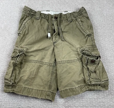 Abercrombie Cargo Shorts Boys Size 14 Heavyweight Cotton Brown Drawstring Y2K - Image 1 of 4