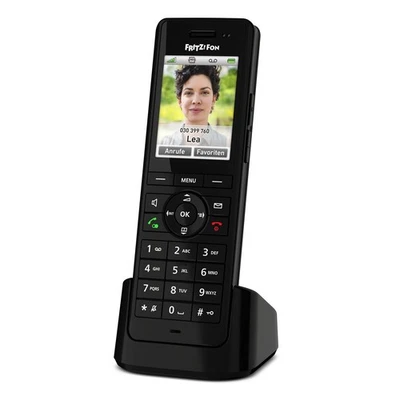 FRITZ!Fon X6 DECT-Telefon, Schwarz Schnurloses Telefon mit Farbdisplay - Bild 1 von 3
