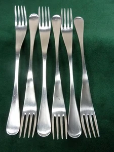 6 Vintage Old Hall stainless steel Alveston Pattern Dinner forks Robert Welch - Picture 1 of 1