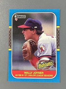 1987 Donruss Baseball Highlights Wally Joyner California Angels #35 - Picture 1 of 2
