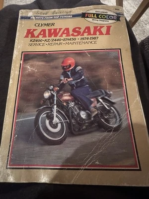 Kawasaki KZ400 KZ440 EN450 EN500 1974-87 manual de reparación de servicio Clymer M355 usado Foto 1 de 4