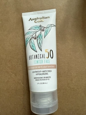 Australian Gold Botanical Tinted Face Sunscreen Lotion FAIR TO LIGHT 3oz - New - image 1 of 3