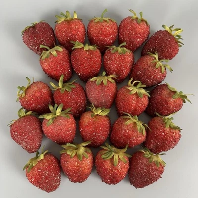 Lote de 23 manchas doradas vintage de fresa azucarada sintética decoración cottagecore Foto 1 de 3