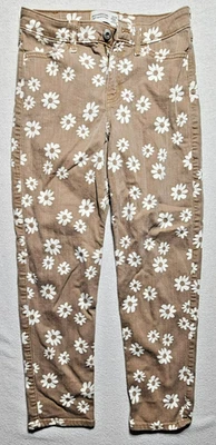 Pantalones Marrón y Blanco Flores Pierna Recta Niña 13/14 Por Abercrombie Foto 1 de 3