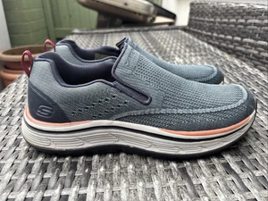 Mens Skechers Relaxed Fit Remaxed Edlow Blue Slip On Shoes/Trainers Size UK 9 - Picture 1 of 10