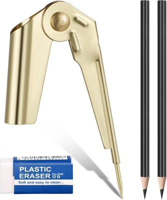 DBTW 90mm Marking Compass Scriber Tool Set Adjustable Drafting Woodwork Geometry