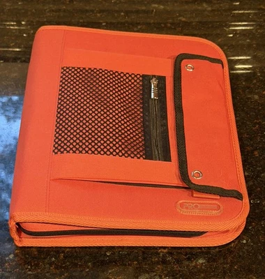 Carpeta de lona con cremallera vintage Pen-Tab Pro platino 3 anillos, carpeta de 4 archivos 2003 Foto 1 de 4