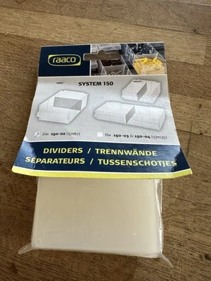 24x Replacement Raaco Storage Organiser Drawer Dividers - 87x57mm System 150-02 - Image 1 of 4