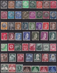 Lot-R Stamp Germany WWII 3rd Reich Airmail Hindenburg Saar Berlin Hitler Sets U - Picture 1 of 1