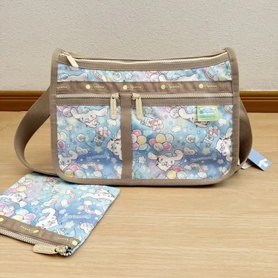 Bolso Bandolera Bolso Cartera Azul Lesportsac x Sanrio Hello Kitty Cinnamoroll Delux Foto 1 de 4