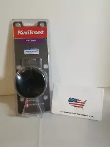 Kwikset Türknauf ohne Schlüssel antimikrobielle Beschichtung flach Kugel innen Metall schwarz - Bild 1 von 3