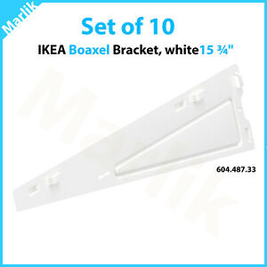 ( Set of 10 ) IKEA Boaxel Bracket 604.487.33, white 15 ¾ ", NEW
