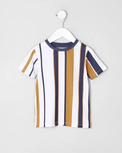 River Island Boys Multicolor Stripe Short Sleeve T-Shirt - Picture 1 of 3
