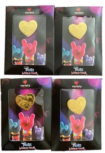 4 NUEVO Trolls World Tour 2019 Variety Club Corazón Solapa Prendedor Sombrero Prendedor Insignia MIP. - Imagen 1 de 2
