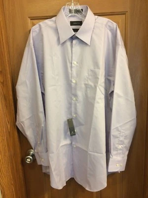Camisa de vestir Claiborne lavanda manga larga sin arrugas para hombre talla 16,5 34/35 nueva con etiquetas Foto 1 de 4