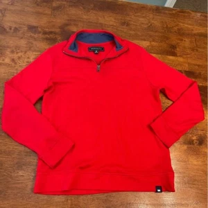 Boys Crown & Ivy Red 1/4 zip pullover 100% cotton size medium - Picture 1 of 6