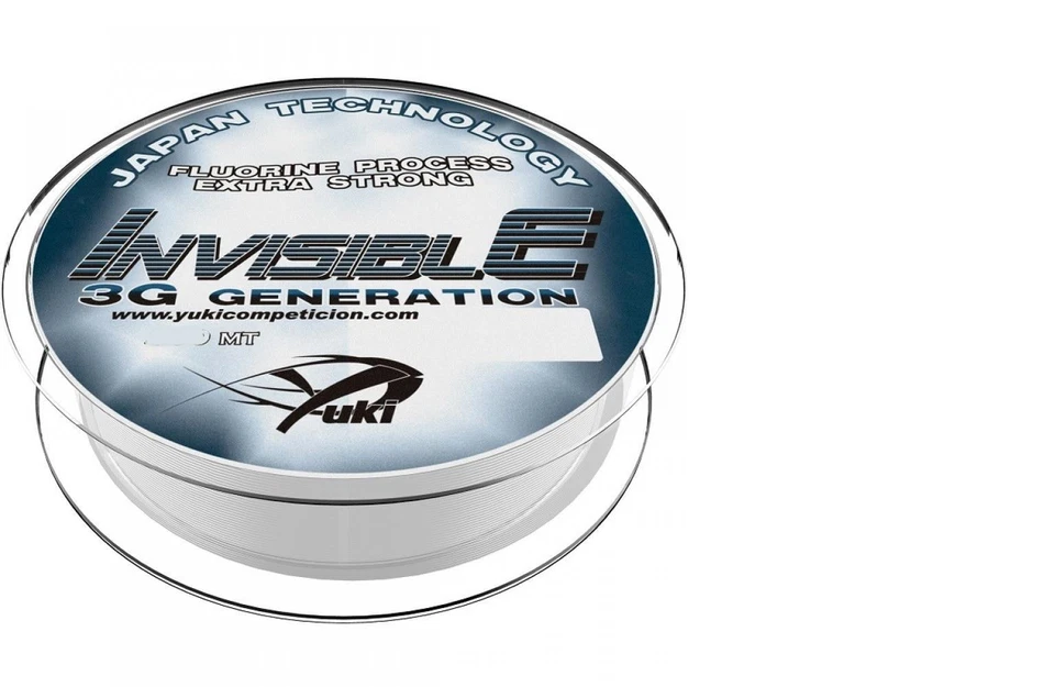 MONOFILO PESCA YUKI INVISIBLE 300 MT FLUORINE FLUOROCARBON COATED MULINELLO FILO - Immagine 1 di 1
